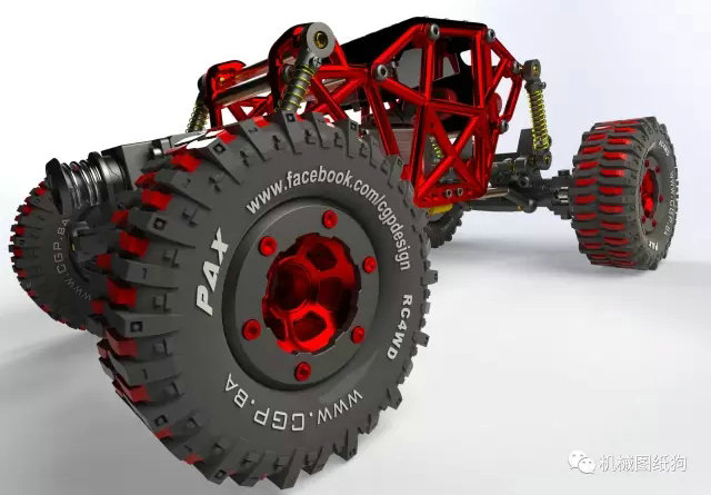 rc遥控车设计图纸模型,rc模型特技大脚车