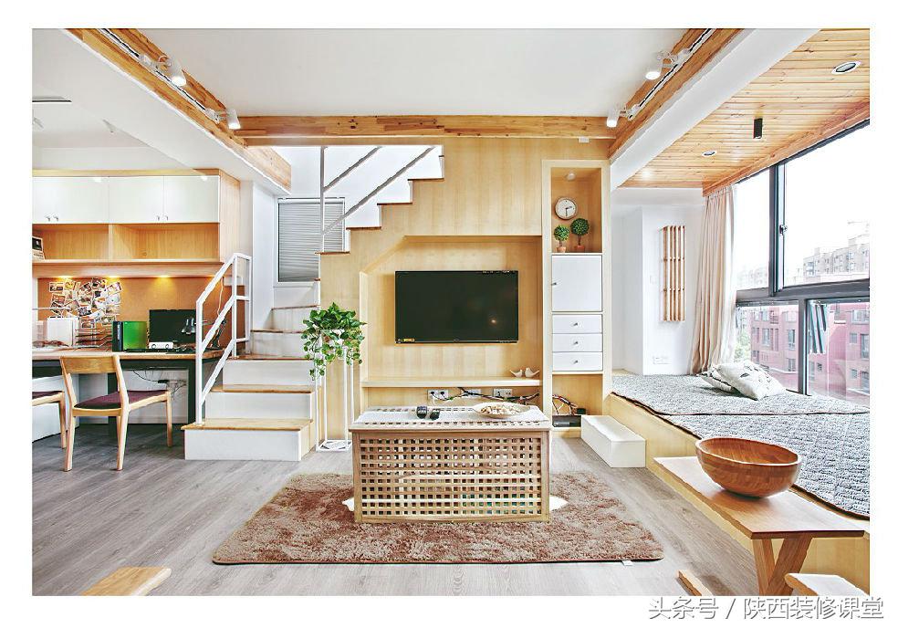 原木风一梯一户,一户一房一厅装修效果图