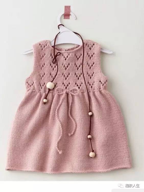从下往上编织毛线背心裙怎样减针,毛线编织宝宝拼色背心裙图片大全