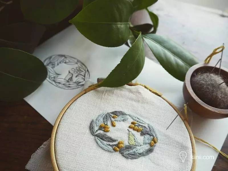 日本刺绣艺术家AliceMakabe的清新刺绣小品