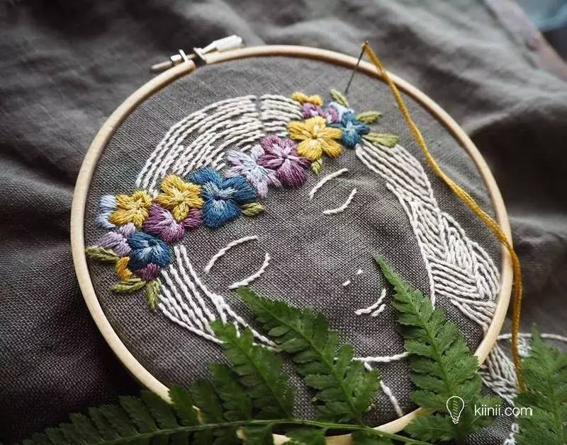 日本刺绣艺术家AliceMakabe的清新刺绣小品