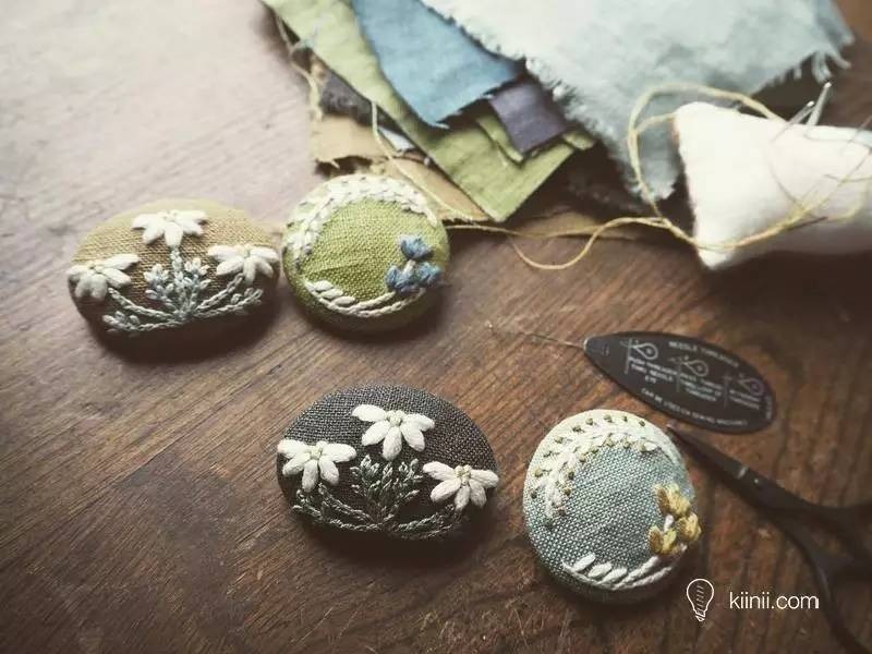 日本刺绣艺术家AliceMakabe的清新刺绣小品