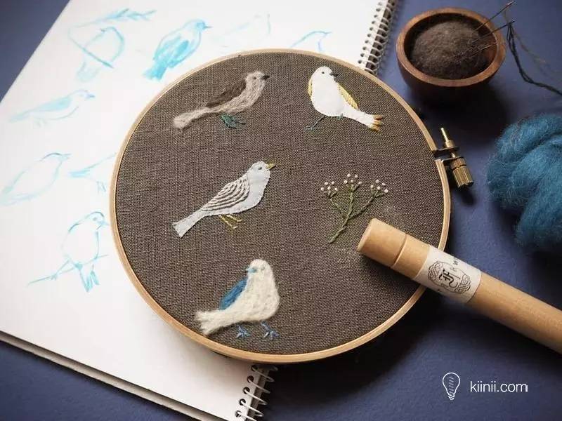 日本刺绣艺术家AliceMakabe的清新刺绣小品