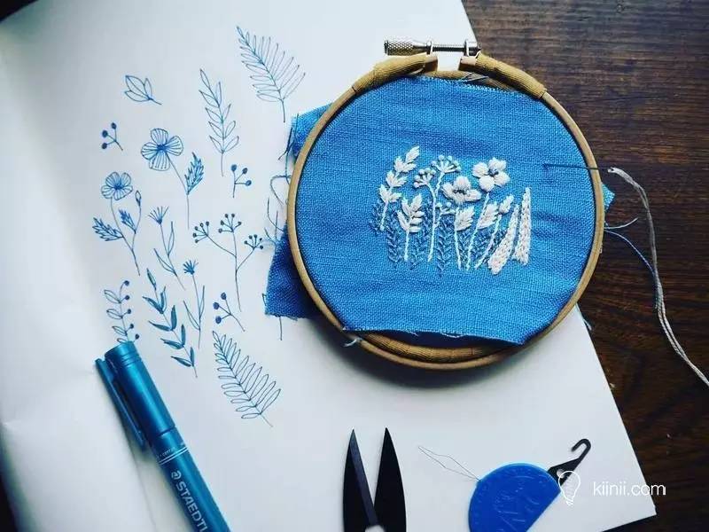 日本刺绣艺术家AliceMakabe的清新刺绣小品