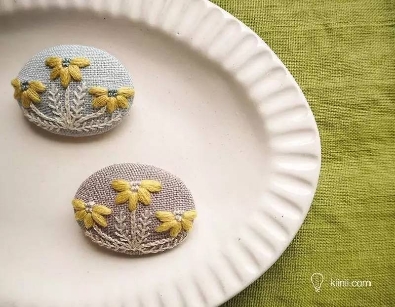 日本刺绣艺术家AliceMakabe的清新刺绣小品