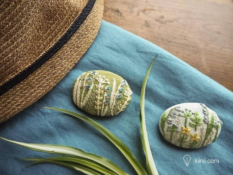 日本刺绣艺术家AliceMakabe的清新刺绣小品