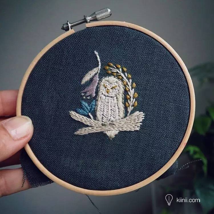 日本刺绣艺术家AliceMakabe的清新刺绣小品