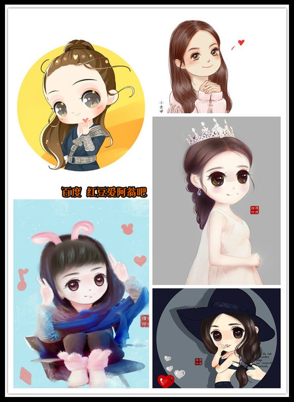 明星Q版形象,真人卡通哪个更萌?