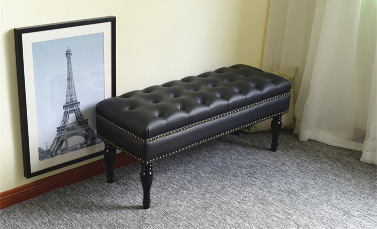 床和床尾凳色彩搭配高级感,卧室床带床尾凳时尚