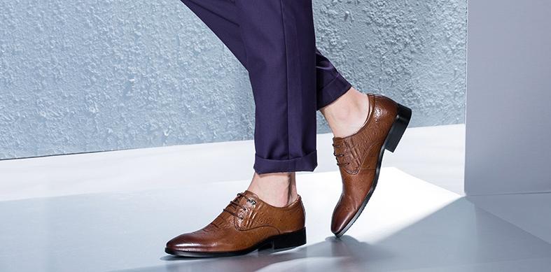 花花公子男士鳄鱼纹皮鞋,鳄鱼纹皮鞋男新款商务透气