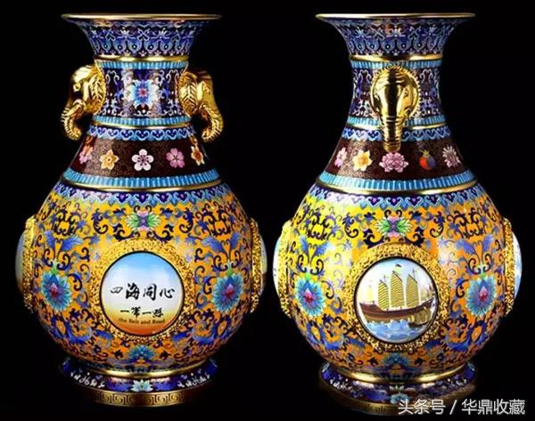 一带一路国礼四海同心景泰蓝赏瓶简介