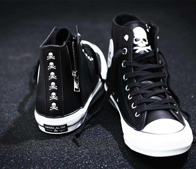 匡威帆布鞋川久保玲联名款,ro联名匡威高帮帆布鞋