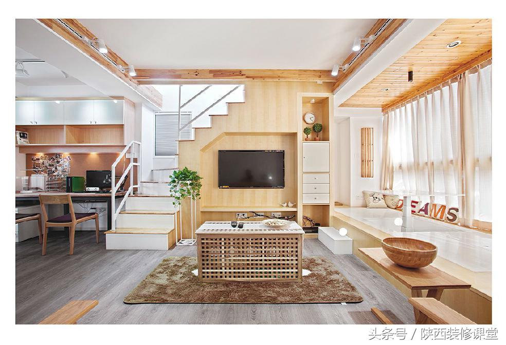 原木风一梯一户,一户一房一厅装修效果图