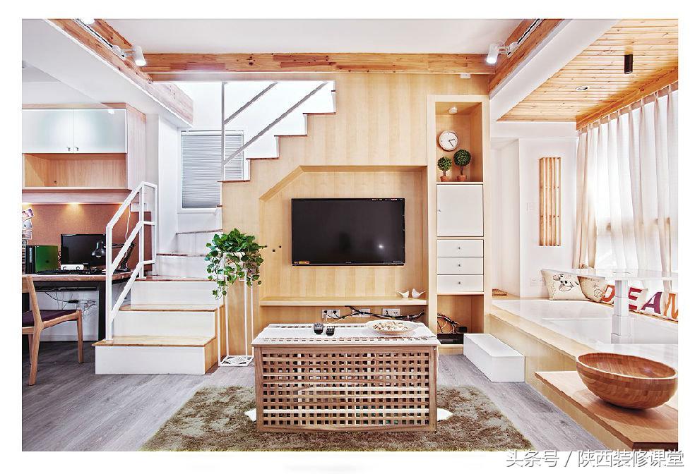 原木风一梯一户,一户一房一厅装修效果图