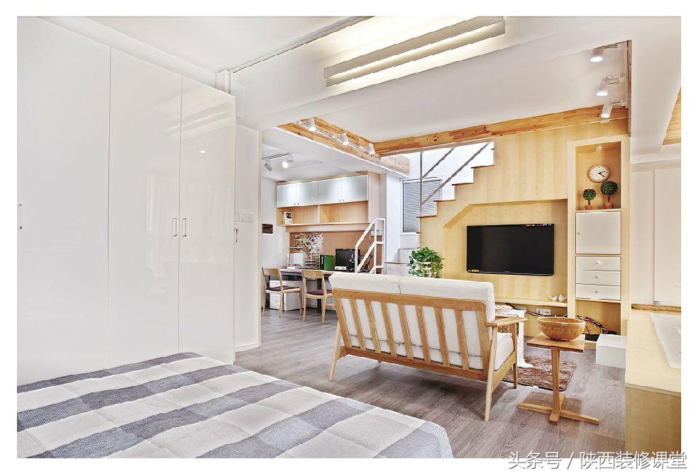 原木风一梯一户,一户一房一厅装修效果图