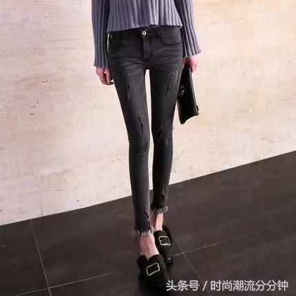 黑色打底裤穿搭女春秋,慵懒穿搭女春秋皮裤