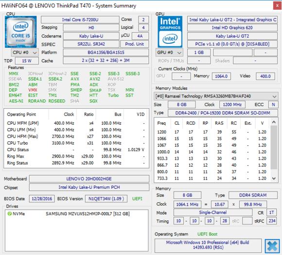 ThinkPadT470,Corei5笔记本测评