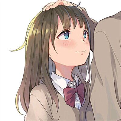 不明显的情侣头像动漫图自取,无水印情侣头像甜蜜双人图文