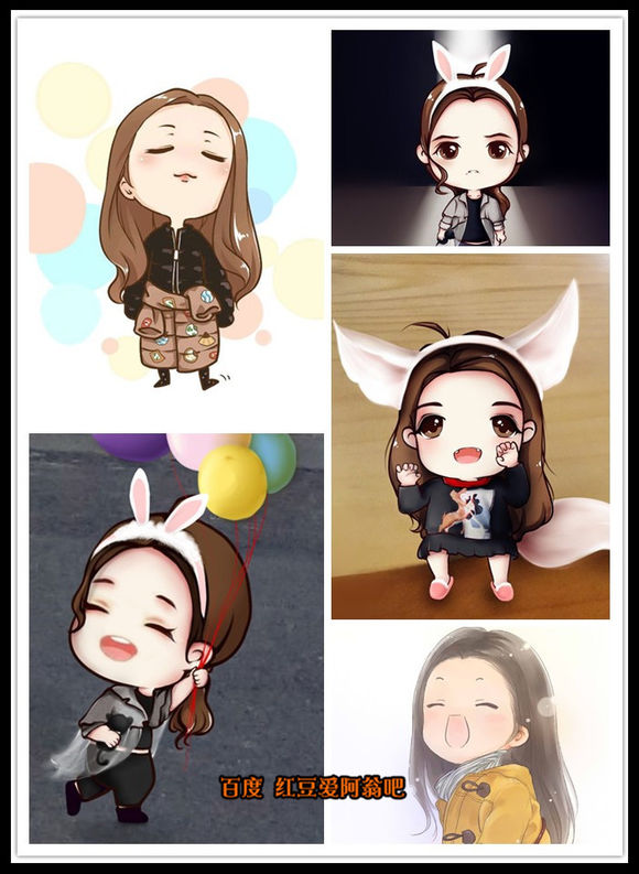 明星Q版形象,真人卡通哪个更萌?