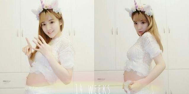 女星孕照差距大,女星的孕照