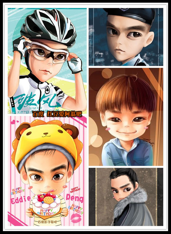 明星Q版形象,真人卡通哪个更萌?