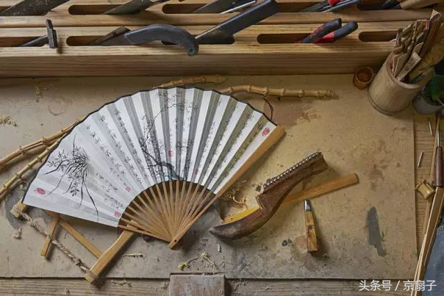 手工扇加工,古扇制作折扇