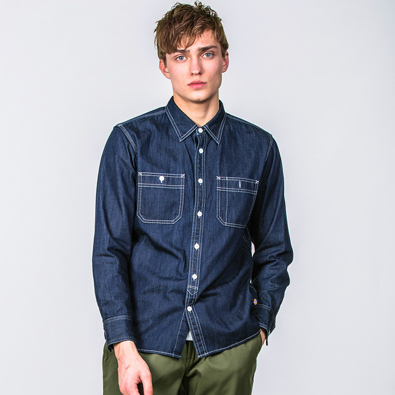 衬衫潮流穿搭男生学生党,牛仔衬衫穿出男朋友风