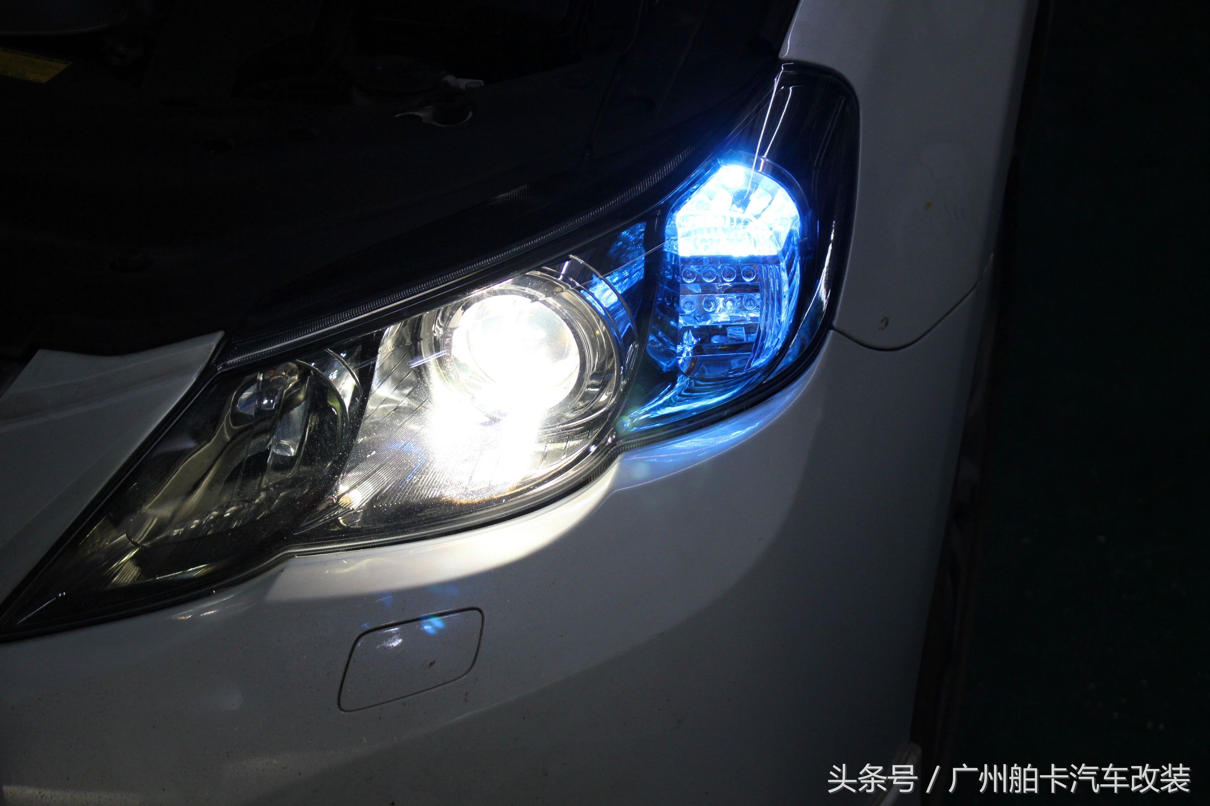 锐志改灯,改装海拉6双光透镜!