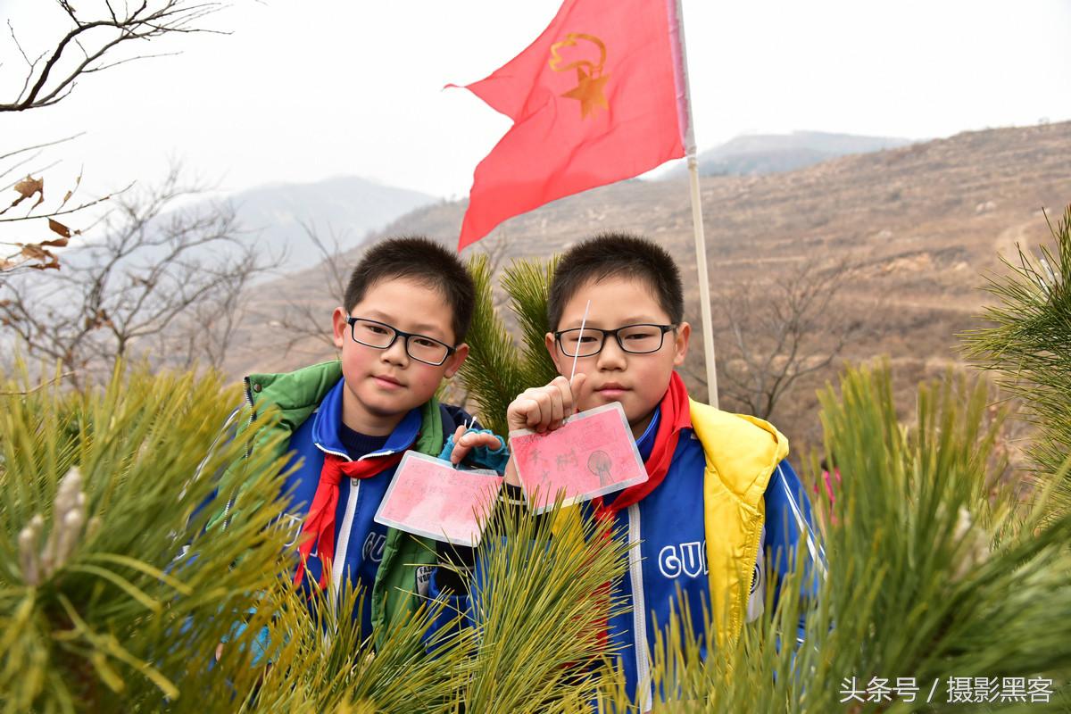 义务植树与创建森林城市,共建文明城市小学生