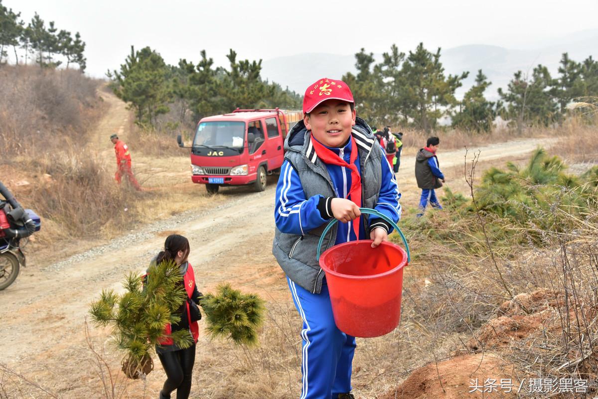 义务植树与创建森林城市,共建文明城市小学生