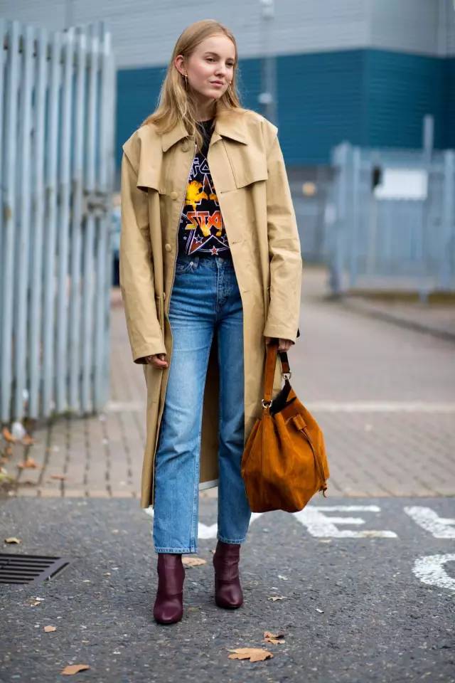 长风衣和短风衣穿搭对比,长风衣外套搭配