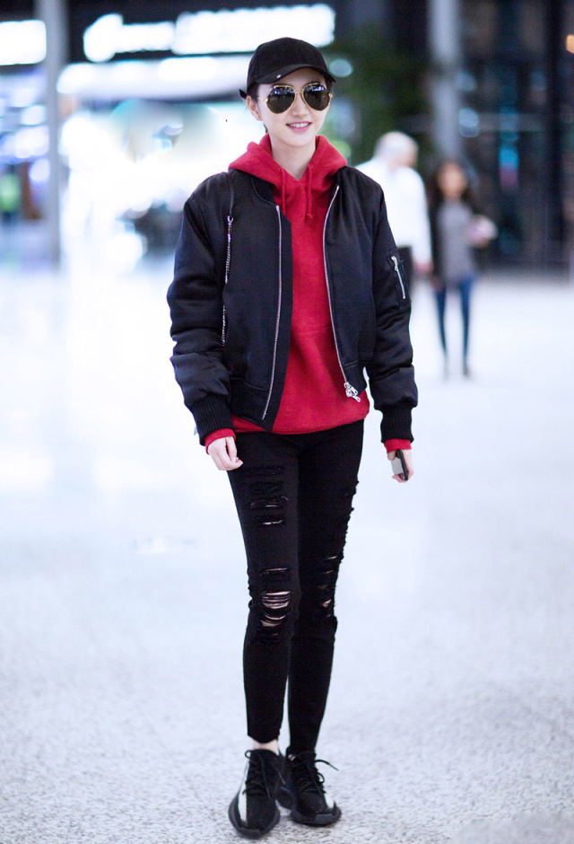 女星机场私服夏季,女星机场私服