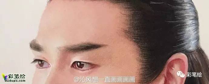 神似!彩铅画三生三世十里桃花中的姑姑白浅和太子夜华