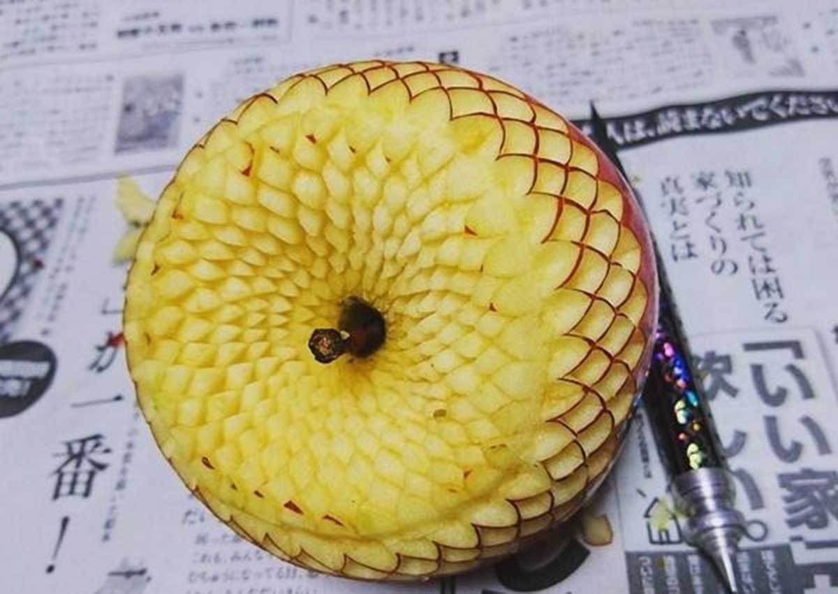 让你分不清真假的食物雕刻艺术猜猜这颗“桃”的真身？