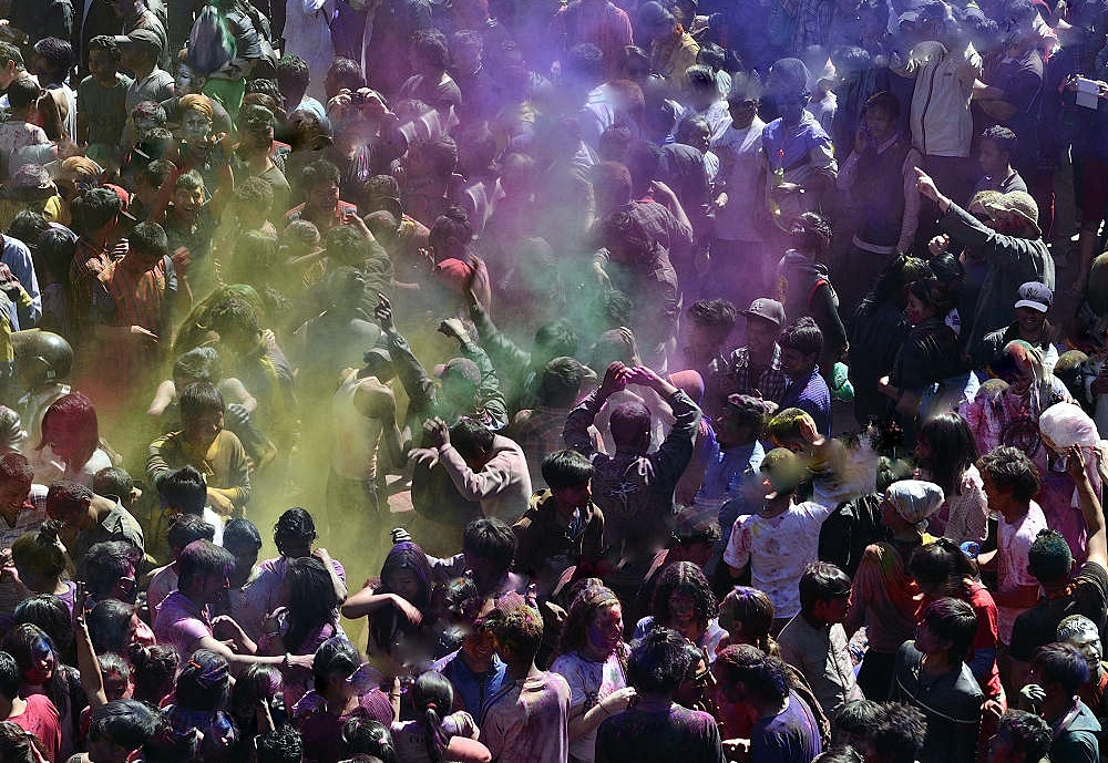 尼泊尔洒红节掠影,尼泊尔洒红节旅游