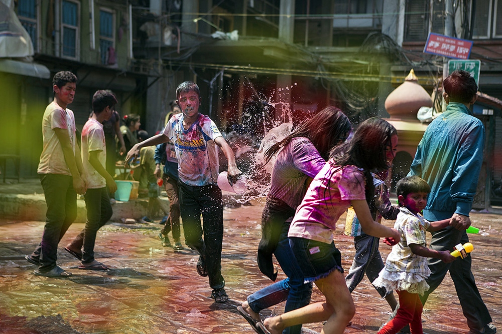 尼泊尔洒红节掠影,尼泊尔洒红节旅游