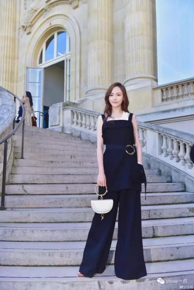 唐嫣米兰时装周优雅时髦,唐嫣真是明星中的时髦精