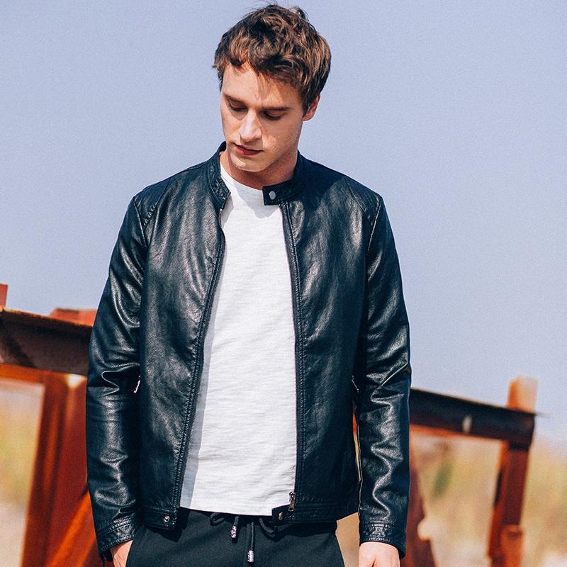 小版型男式加绒皮衣,型男时髦皮衣成熟帅气提升魅力
