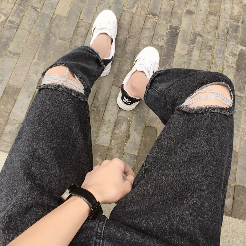 破洞裤小白鞋视频,今年最火破洞裤小白鞋