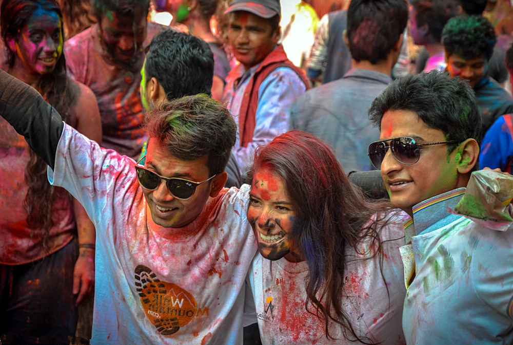 尼泊尔洒红节掠影,尼泊尔洒红节旅游