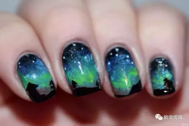 车厘子色美甲样式图片长款,手指短粗适合什么样式的美甲