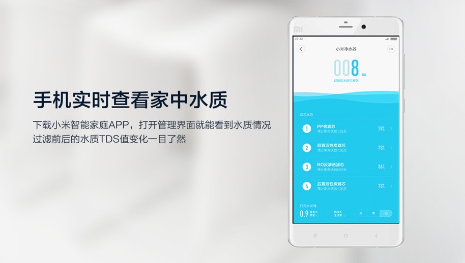 小米净水器橱下式“惠”迎22日世界水日