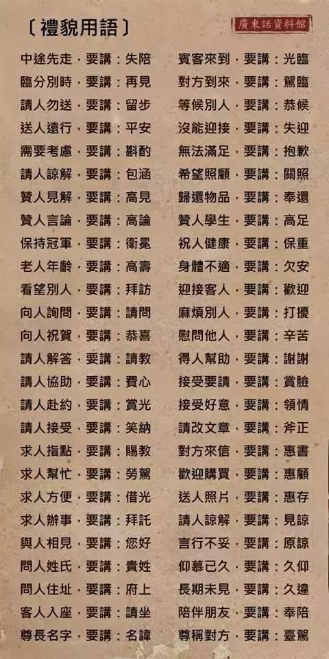 想做文明广州人,这些词语记得常讲