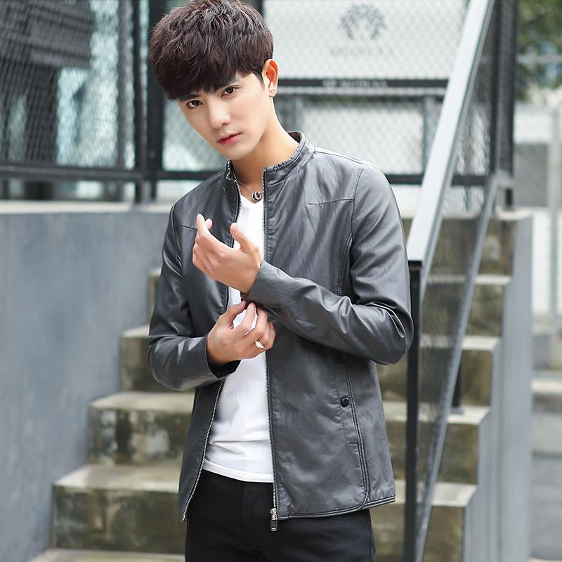 小版型男式加绒皮衣,型男时髦皮衣成熟帅气提升魅力