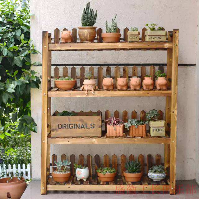 好看的花架客厅,美柏落地式花架