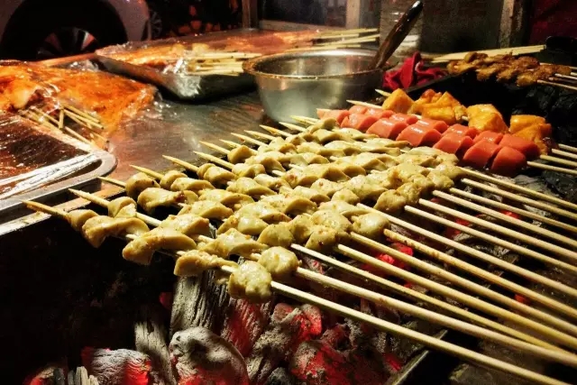 老两口烤面筋,郑州老两口烤面筋