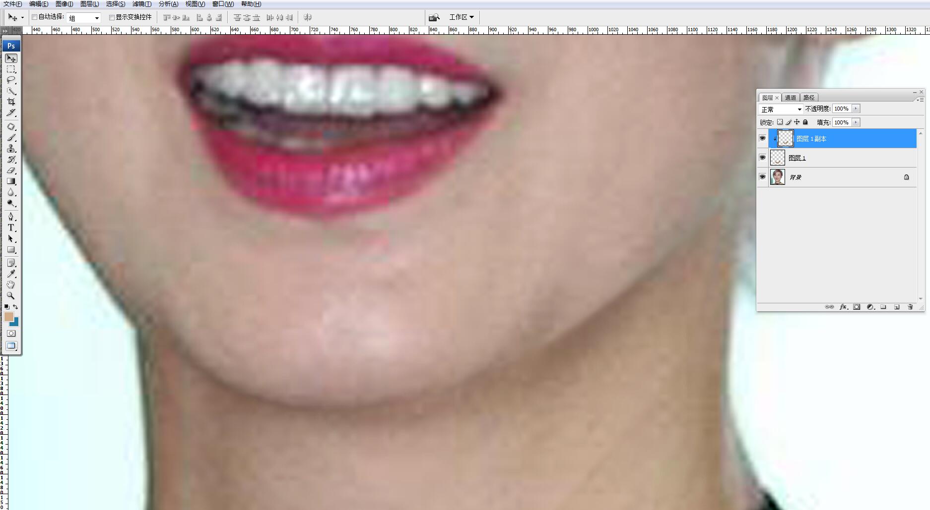 ps怎么去除照片上的双下巴,ps去除侧脸双下巴