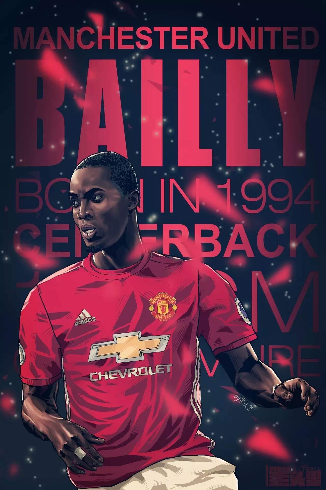 手绘头像足球曼联,足球插画手绘