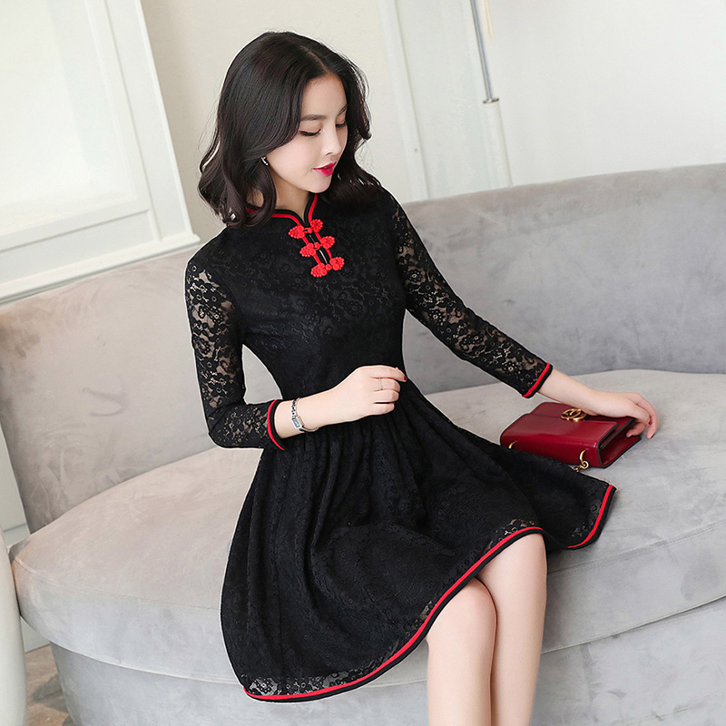 40岁胖女连衣裙过膝遮肚子显瘦,胖mm推荐连衣裙冬季