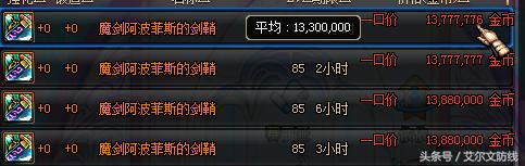 版本更替DNF中曾经天价现在白菜的传说装备